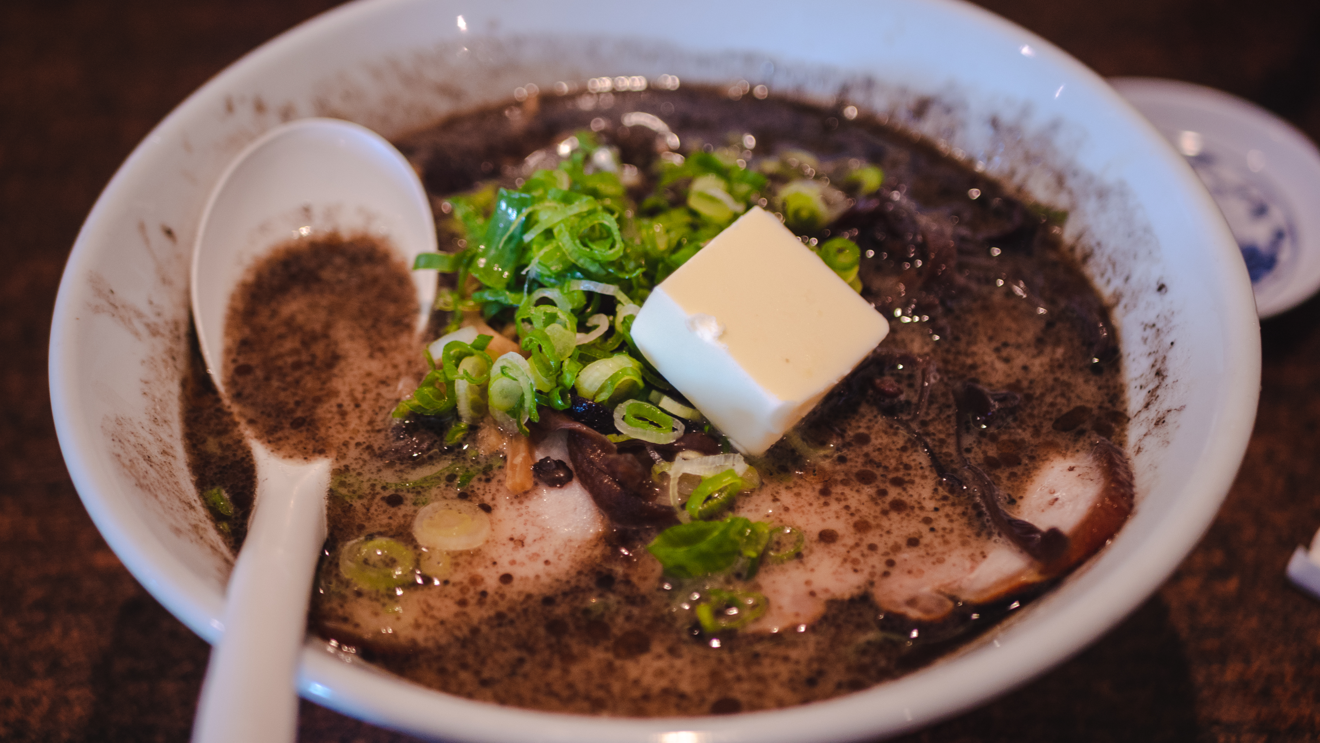 A bowl of Ramen soup